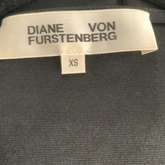 Diane Von Furstenberg Belted Wrap Black Dress Size XS #165 - Picture 6 of 10